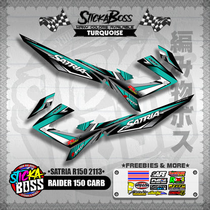 RAIDER 150 CARB DECALS ( SATRIA R150 2113 ) [ PREMIUM GLOSSY LAMINATED ]【WITH FREEBIES】