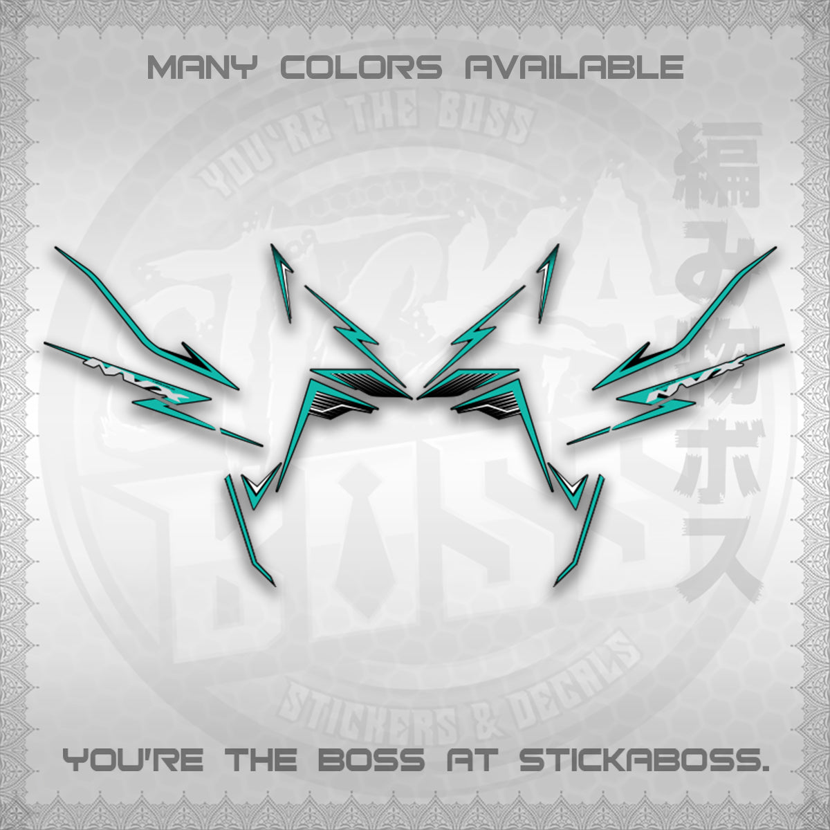 AEROX V3 NVX MALAY DECALS (HIBISCUS MOTIF) STICKER DECALS By STICKABOSS