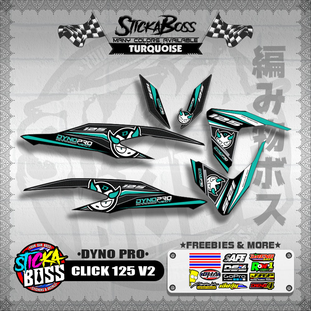 CLICK 125 V2 DECALS ( DYNO PRO )【WITH FREEBIES】