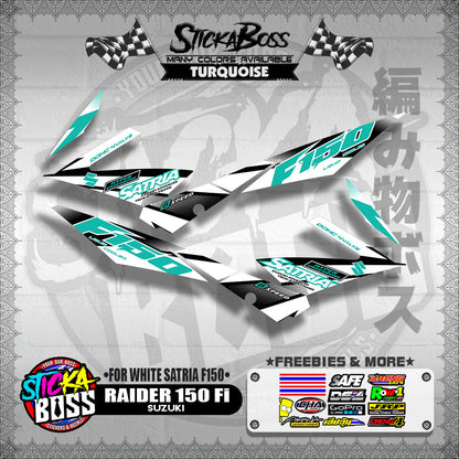RAIDER 150 Fi STOCK DECAL ( FOR WHITE SATRIA F150 )【WITH FREEBIES】