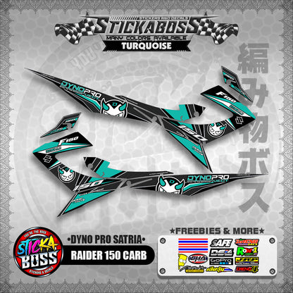 RAIDER 150 CARB STICKER DECALS ( DYNO PRO SATRIA )【WITH FREEBIES】