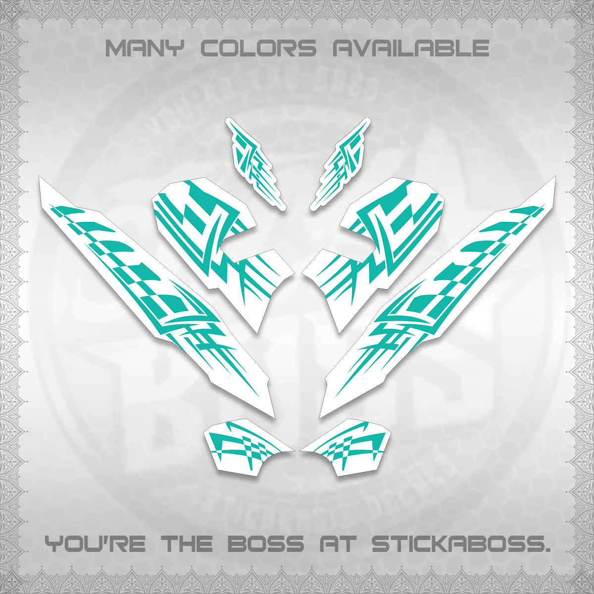 CLICK 125 V3 VARIO INDO-MALAY FOR WHITE DECALS (2026 TRIBAL LINES DESIGN) STICKER DECALS By STICKABOSS
