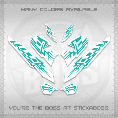 CLICK 125 V3 VARIO INDO-MALAY FOR WHITE DECALS (2026 TRIBAL LINES DESIGN) STICKER DECALS By STICKABOSS