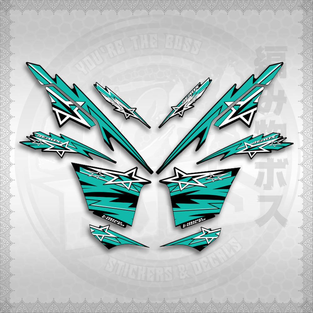 STICKER DECALS for AEROX V3 ALPHA TURBO INDO (AVRSTST01) By STICKABOSS (SOFIE LAMINATED WATERPROOF)