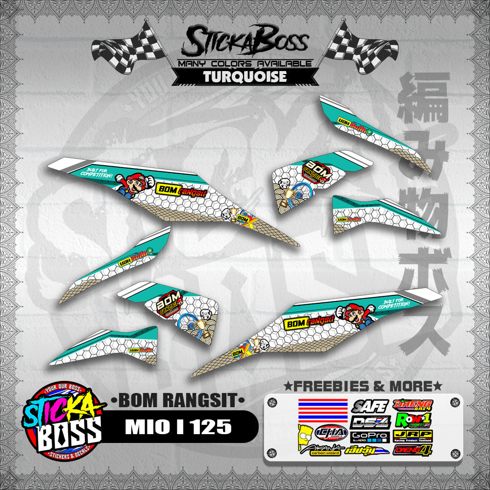 MIO I 125 INDO DECALS ( BOM RANGSIT )【WITH FREEBIES】