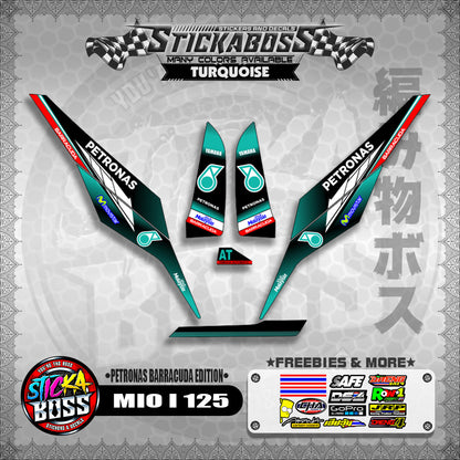 MIO I 125 STICKER DECALS ( PETRONAS BARRACUDA EDITION )【WITH FREEBIES】