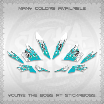 AEROX V3 ALPHA TURBO FOR WHITE DECALS (MOTIF ARAI API NEW TERBARU)STICKER DECALS By STICKABOSS