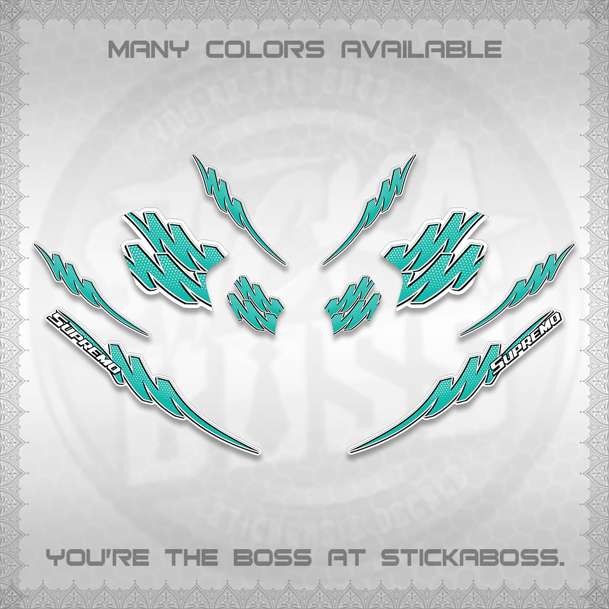 ADV 160 STRIPING FOR WHITE  (1 TONE PUTREA VIRDIAN)STICKER DECALS By STICKABOSS