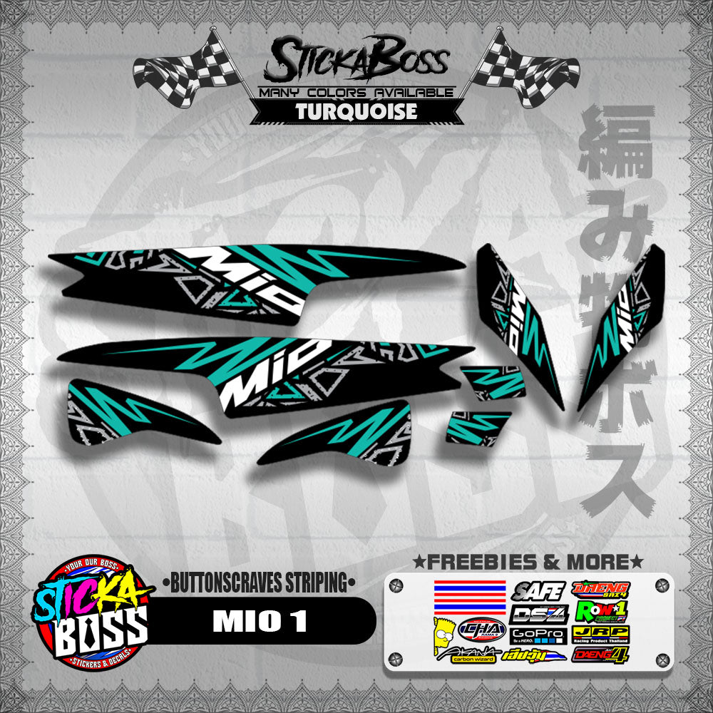 MIO 1 DECALS ( BUTTONSCRAVES STRIPING )【WITH FREEBIES】