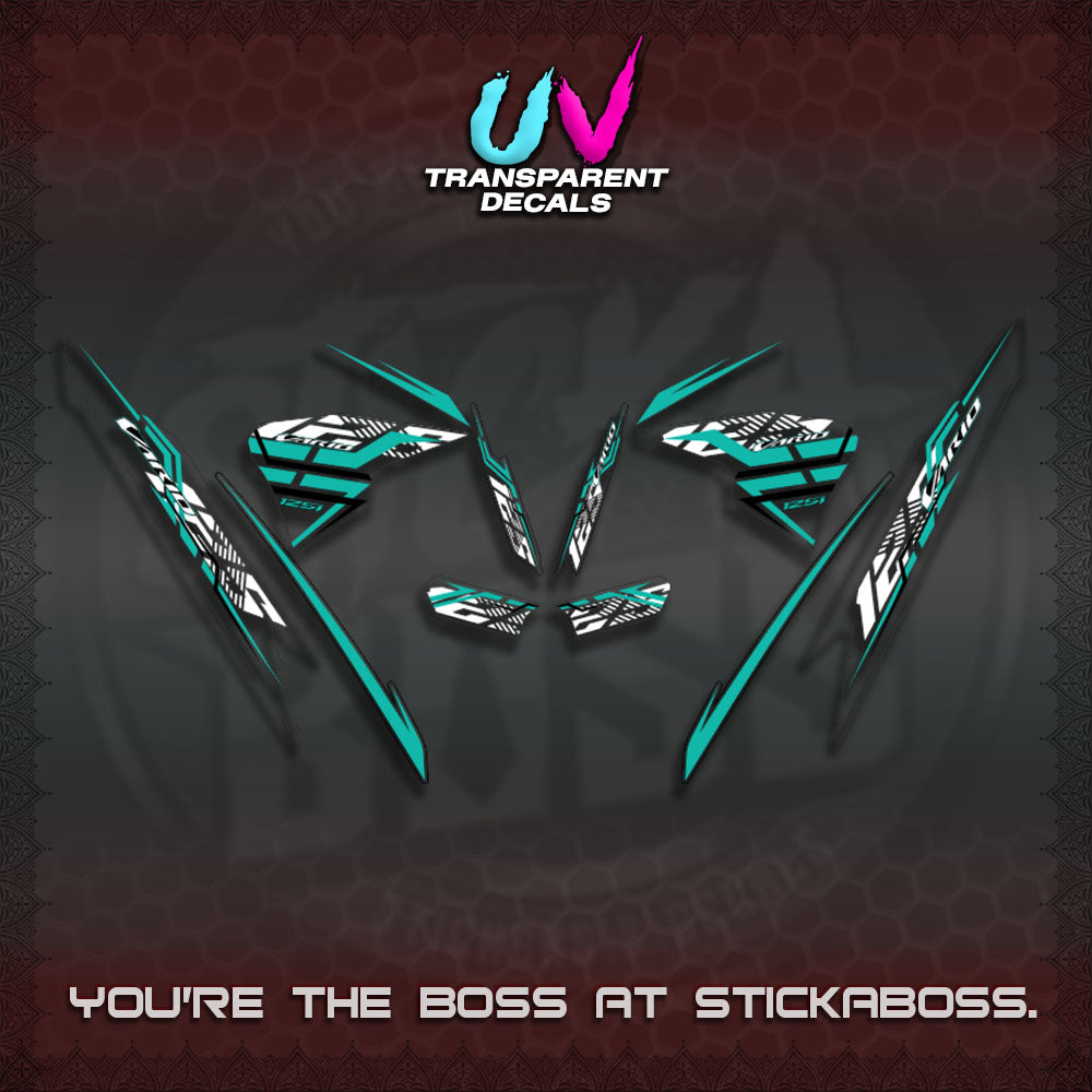 CLICK V2 VARIO UV TRANSPARENT DECALS (2026 SHARP LINES 01)STICKER DECALS By STICKABOSS