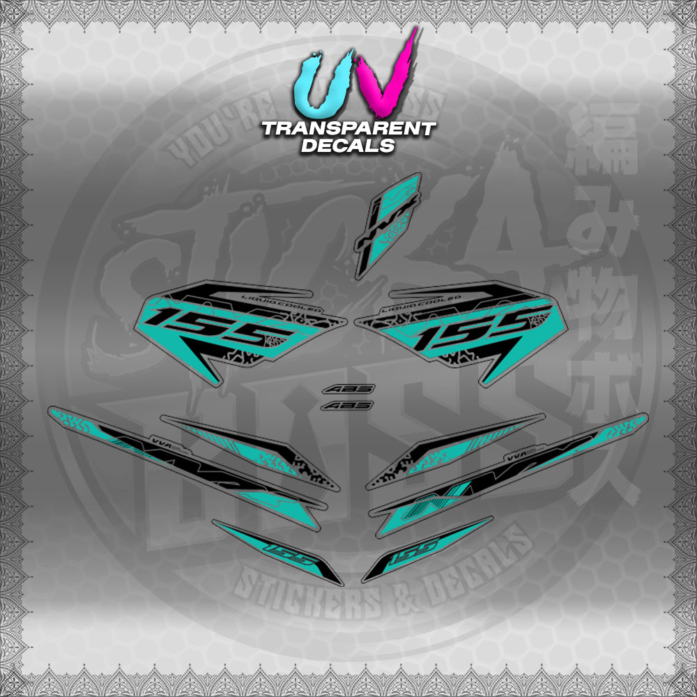 【PREMIUM UV PRINT】TRANSPARENT AEROX V3 ALPHA TURBO INDO (AV312TEDE)【WITH FREEBIES】