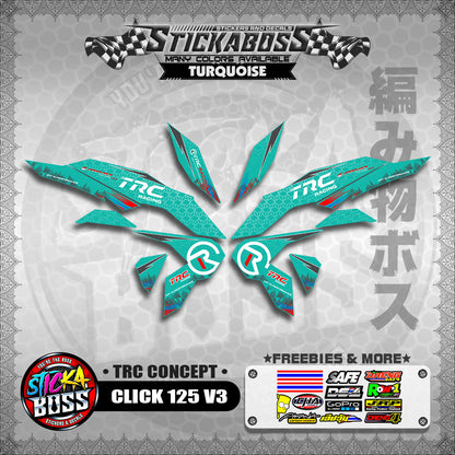 CLICK 125 V3 DECALS ( TRC CONCEPT )【WITH FREEBIES】