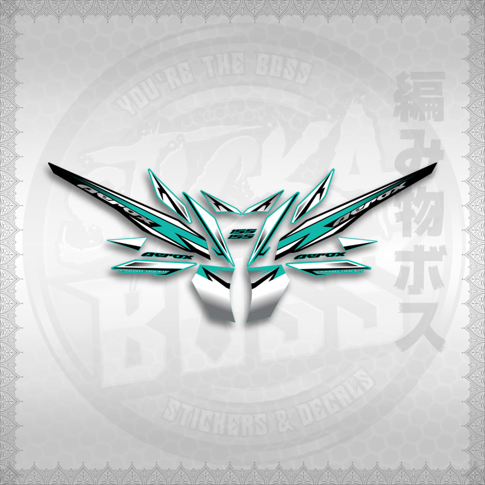 STICKER DECALS for AEROX 155 V2 MALAYSIAN (AV220SHCO) By STICKABOSS (SOFIE LAMINATED WATERPROOF)