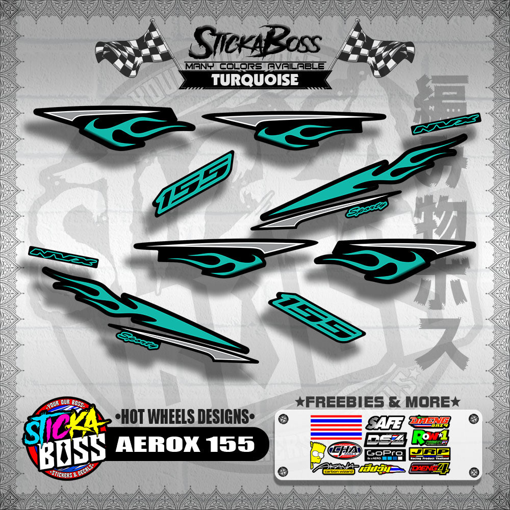 AEROX 155 DECALS ( HOT WHEELS DESIGNS )【WITH FREEBIES】