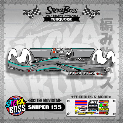 SNIPER 155 DECALS ( EXCITER MOVISTAR )【WITH FREEBIES】