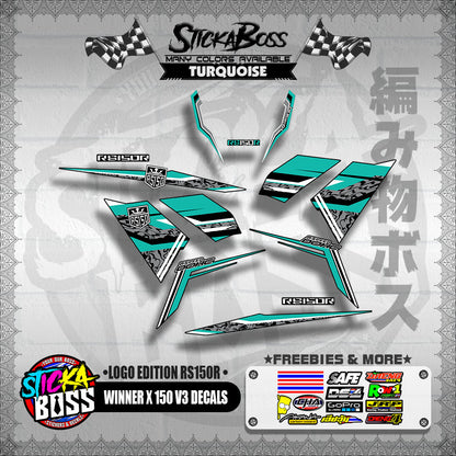 WINNER X 150 V3 DECALS ( LOGO EDITION RS150R )【WITH FREEBIES】