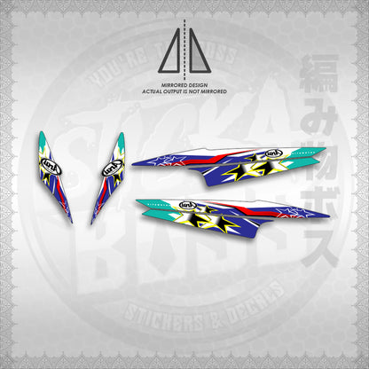 STICKER DECALS for MIO 1 (MIR25BIDESIGN)  By STICKABOSS (SOFIE LAMINATED WATERPROOF)