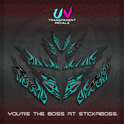 【PREMIUM UV PRINT】TRANSPARENT RAIDER 150 Fi DECALS(API TERBARU VIRAL ELEGAN)STICKER By STICKABOSS