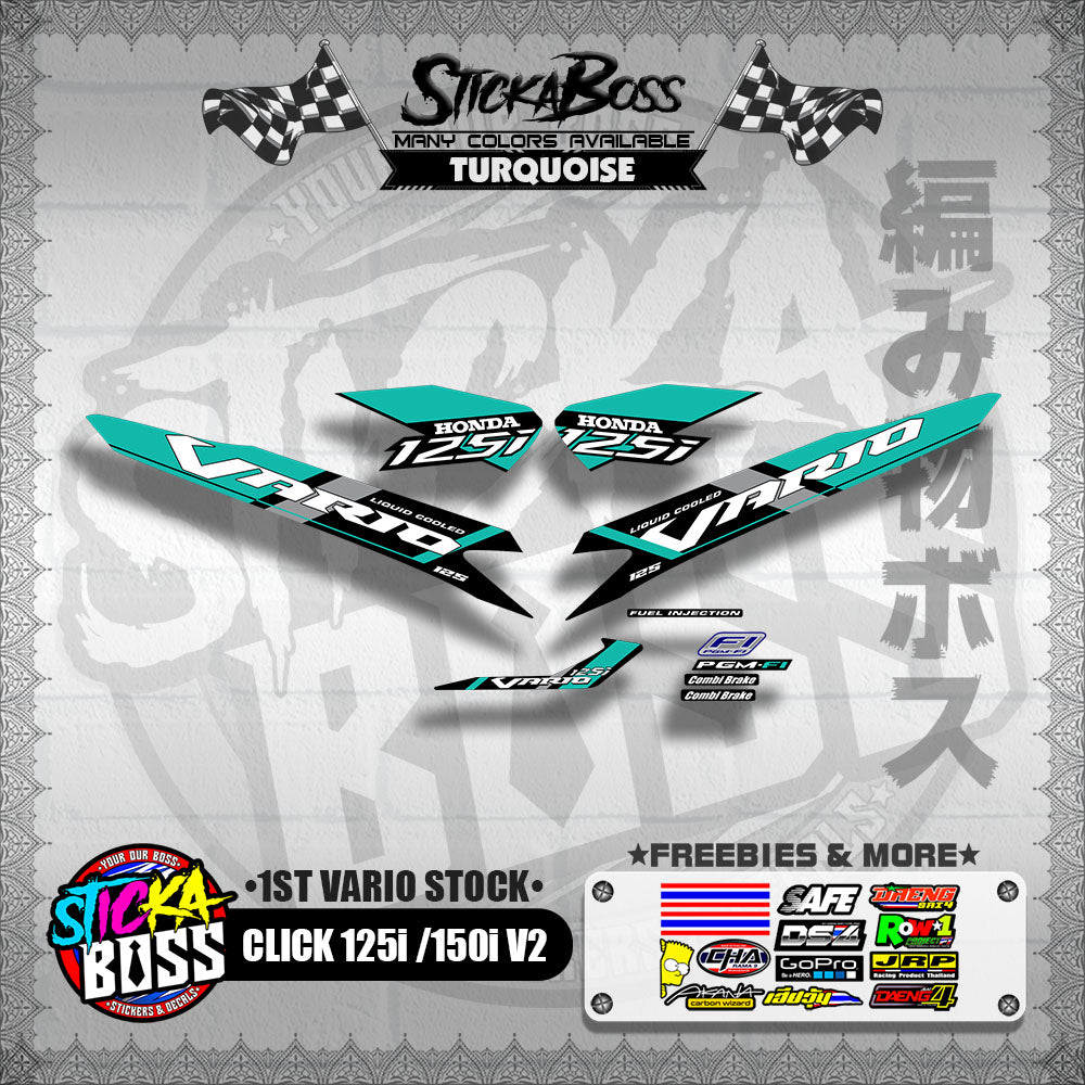 CLICK 125i / 150i V2 DECALS ( 1ST VARIO STOCK )【WITH FREEBIES】