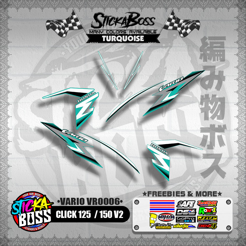 CLICK 125 /150 V2 DECALS ( VARIO VR0006 )【WITH FREEBIES】