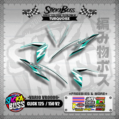 CLICK 125 /150 V2 DECALS ( VARIO VR0006 )【WITH FREEBIES】