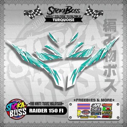 RAIDER 150 FI DECALS ( FOR WHITE TRAVIZ MALAYSIAN )【WITH FREEBIES】