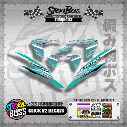CLICK V2 DECALS ( 2024 CUSTOM DESIGN 001 )【WITH FREEBIES】