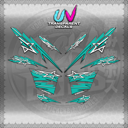 【PREMIUM UV PRINT】TRANSPARENT AEROX V3 ALPHA TURBO INDO (AV3STST01)【WITH FREEBIES】