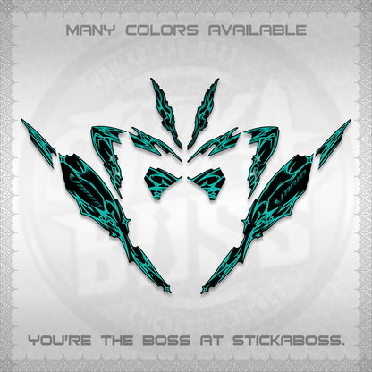 CLICK 125 V4 VARIO DECALS (2026 TRIBAL LIGHTNING DESIGN) STICKER KITS BY STICKABOSS