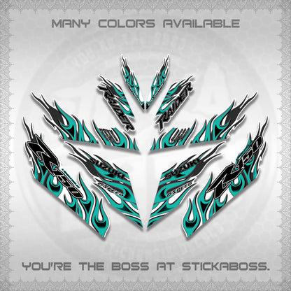 RAIDER 150 Fi FOR WHITE DECALS (API TERBARU VIRAL ELEGAN)STICKER DECALS BY STICKABOSS