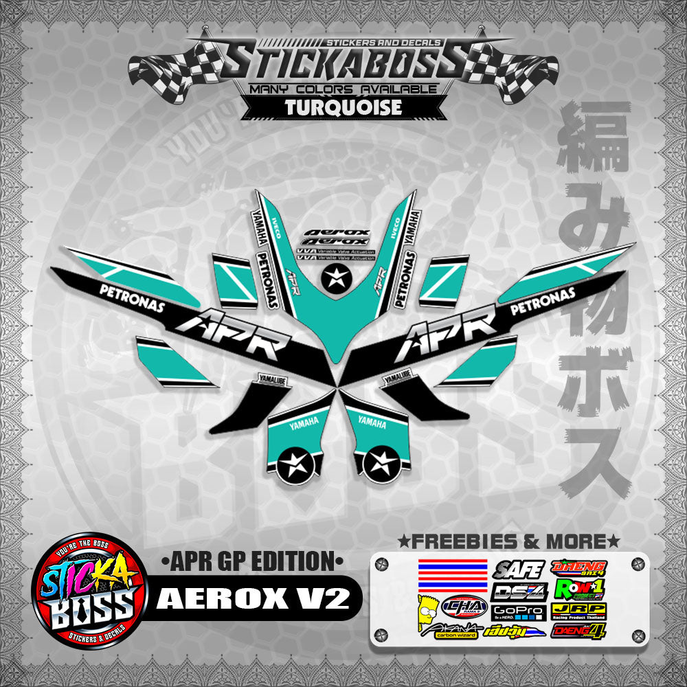 AEROX V2 STICKER DECALS ( APR GP EDITION )【WITH FREEBIES】