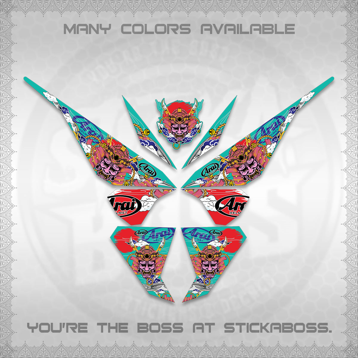 CLICK 125 V1 VARIO DECALS (2026 NEW SAMURAI MOTIF) STICKER KITS BY STICKABOSS