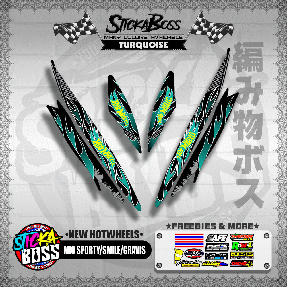 MIO SPORTY / SMILE / GRAVIS DECALS ( NEW HOTWHEELS )