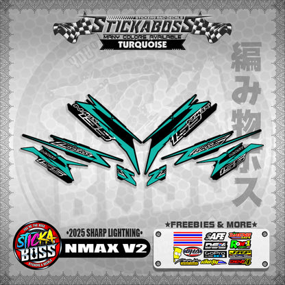 NMAX V2 INDO STICKER DECALS ( 2025 SHARP LIGHTNING )【WITH FREEBIES】