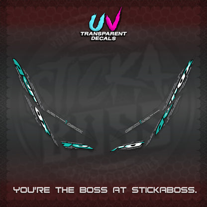 AEROX 155 V1 UV TRANSPARENT DECALS (NEW 2026 VORTEX) STICKER KITS BY STICKABOSS