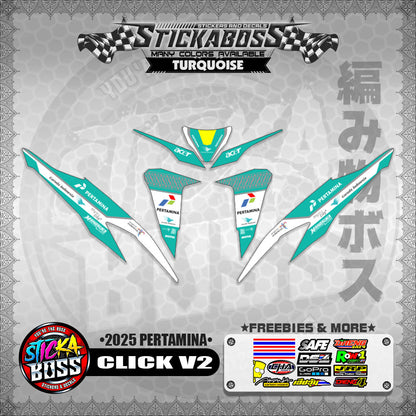 CLICK V2 STICKER DECALS ( 2025 PERTAMINA )【WITH FREEBIES】