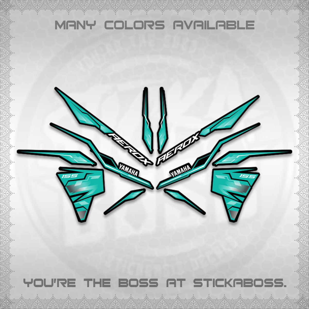 AEROX V3 INDO DECALS (ALPHA TURBO 0001)STICKER DECALS By STICKABOSS