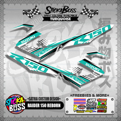 RAIDER 150 REBORN DECALS ( SATRIA CUSTOM DESIGN )【WITH FREEBIES】