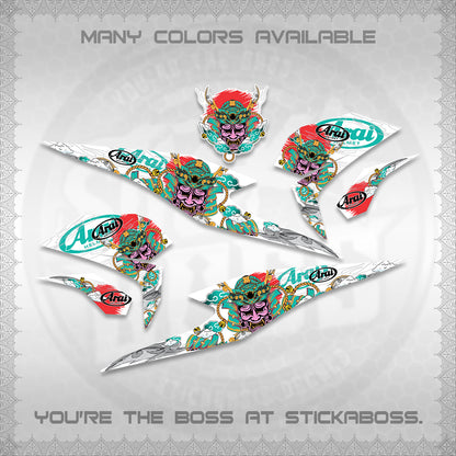 BEAT FI INDO FOR WHITE DECALS (2026 NEW SAMURAI MOTIF) STICKER KITS BY STICKABOSS