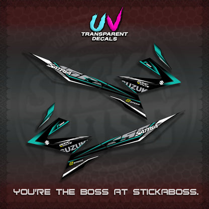 【PREMIUM UV PRINT】TRANSPARENT RAIDER 150 Fi SATRIA DECALS (2026 NTN N10)STICKER By STICKABOSS