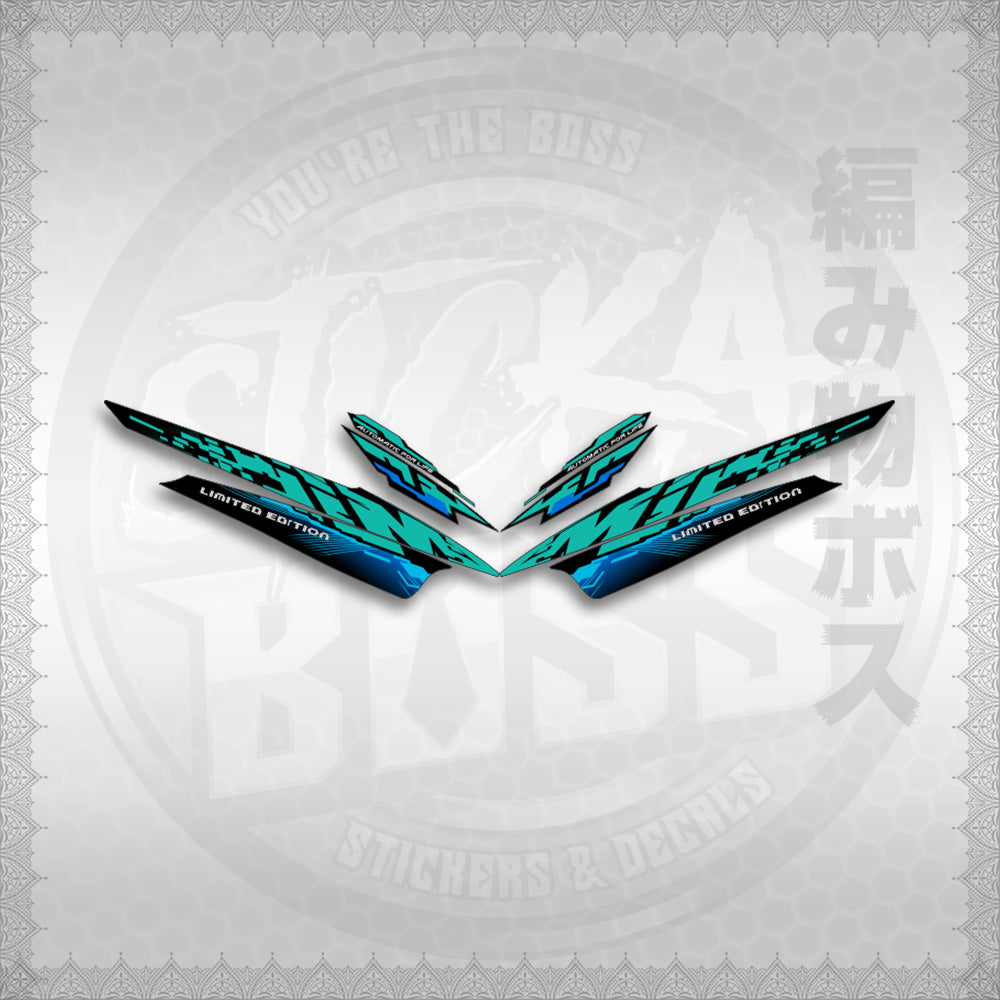 STICKER DECALS for MIO SPORTY (MSP25GLCO) By STICKABOSS (SOFIE LAMINATED WATERPROOF)