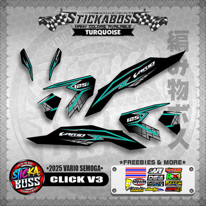 CLICK V3 INDO STICKER DECALS ( 2025 VARIO SEMOGA  )【WITH FREEBIES】
