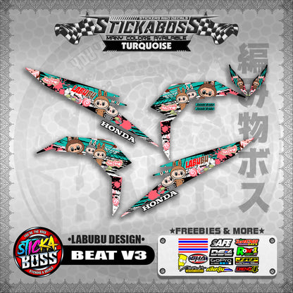 BEAT V3 STICKER DECALS ( LABUBU DESIGN )【WITH FREEBIES】