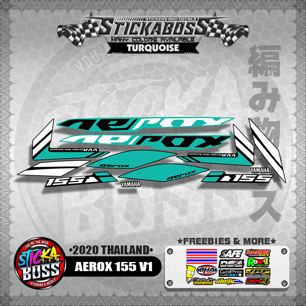 AEROX 155 V1 STOCK DECALS  ( 2020 THAILAND )【WITH FREEBIES】
