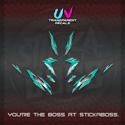 CLICK 125 V4 VARIO UV TRANSPARENT DECALS (2026 MODERN TRIBAL DESIGN) STICKER KITS By STICKABOSS