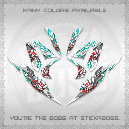 CLICK 125 V4 FOR WHITE DECALS (2026 NEW RCB 2.0 DESIGN) STICKER KITS BY STICKABOSS