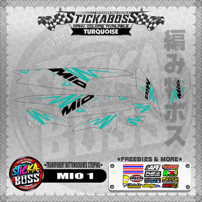 【PREMIUM UV PRINT】TRANSPARENT MIO 1 DECALS ( BUTTONSCRAVES STRIPING )【WITH FREEBIES】