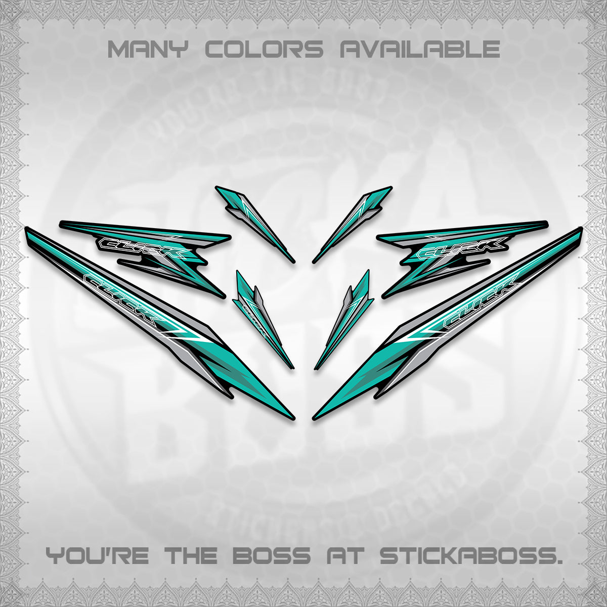 CLICK 160 DECALS(2026 SHARP 00-A1 DESIGN)STICKER DECALS By STICKABOSS
