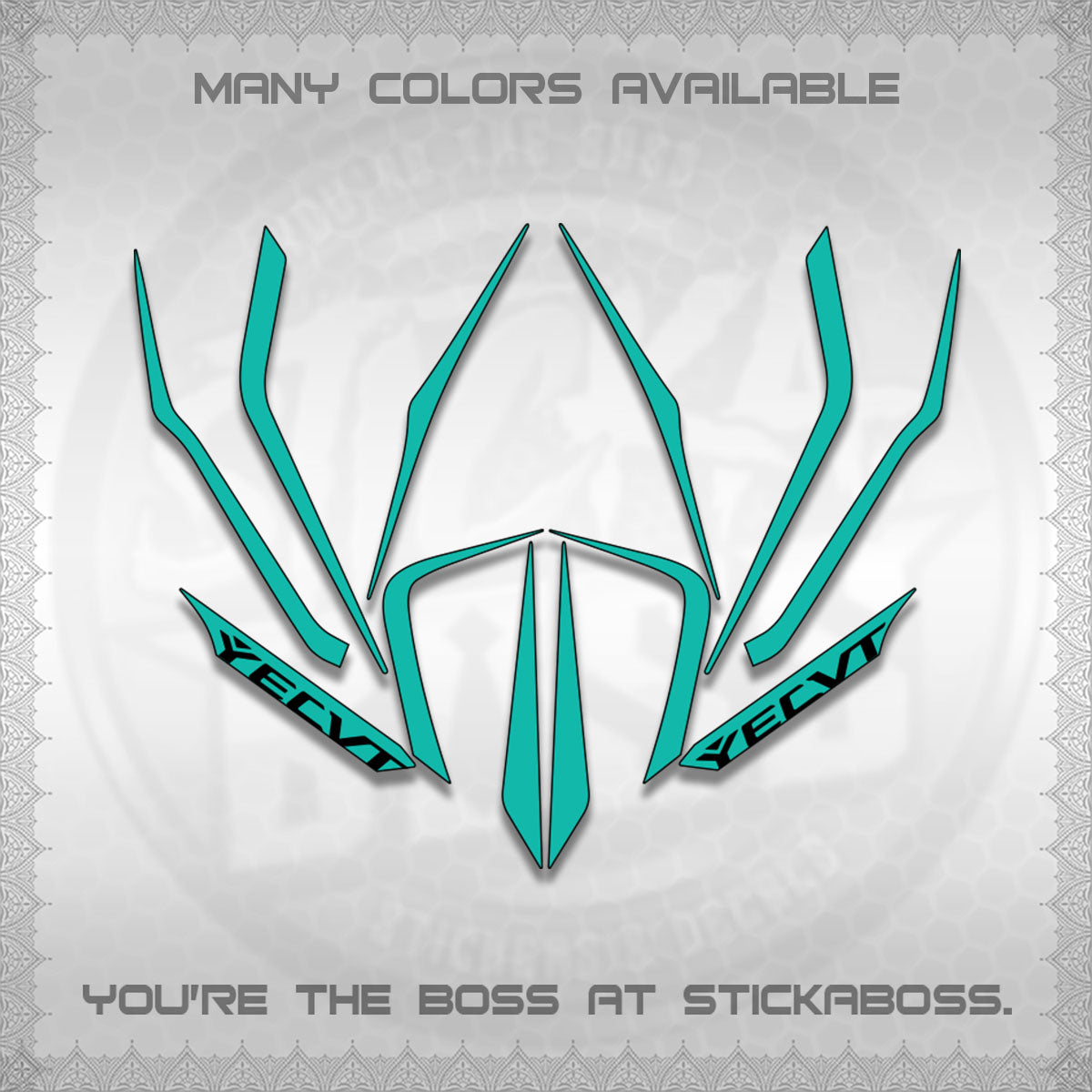 AEROX V3 STRIPING DECALS (TURBO YECVT)STICKER DECALS By STICKABOSS
