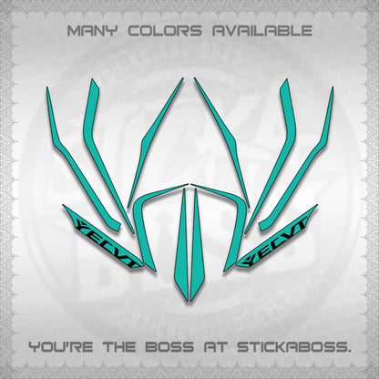 AEROX V3 STRIPING DECALS (TURBO YECVT)STICKER DECALS By STICKABOSS